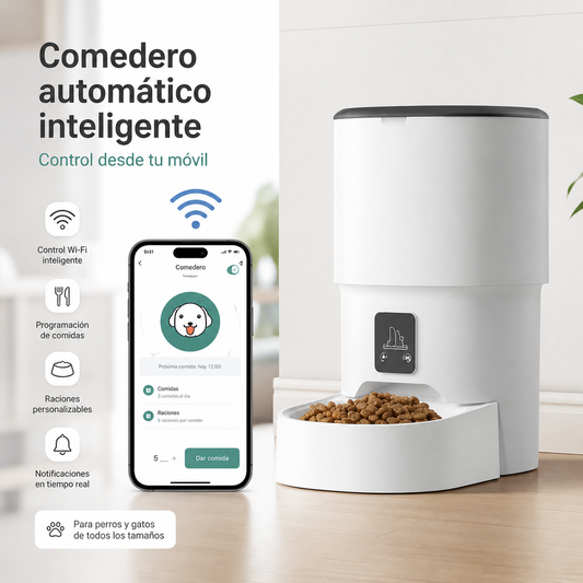 Comedero Automático Inteligente 4L para Perros y Gatos