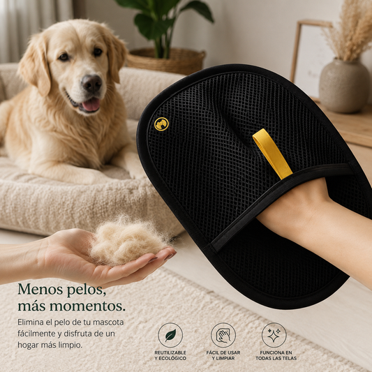 Pet Cats Hair Remover Gloves Electrostatic for Dogs Reusable Washable Grooming Glove with 2-In-1 Lint Roller Brush