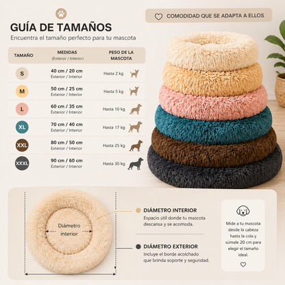 Cama Antiestrés para Mascotas – Suave, Cálida y Ultra Cómoda